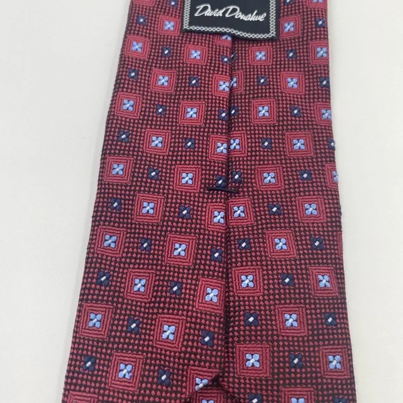 David Donahue Elegant Red and Blue Ties Luxury - Picture 3 of 6